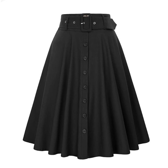 Belle Poque Dresses & Skirts - Belle Poque Black Vintage Style Button skirt XXL